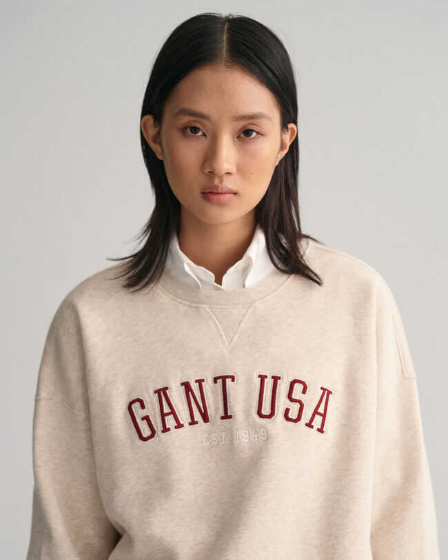 Oversized GANT USA crew neck sweatshirt