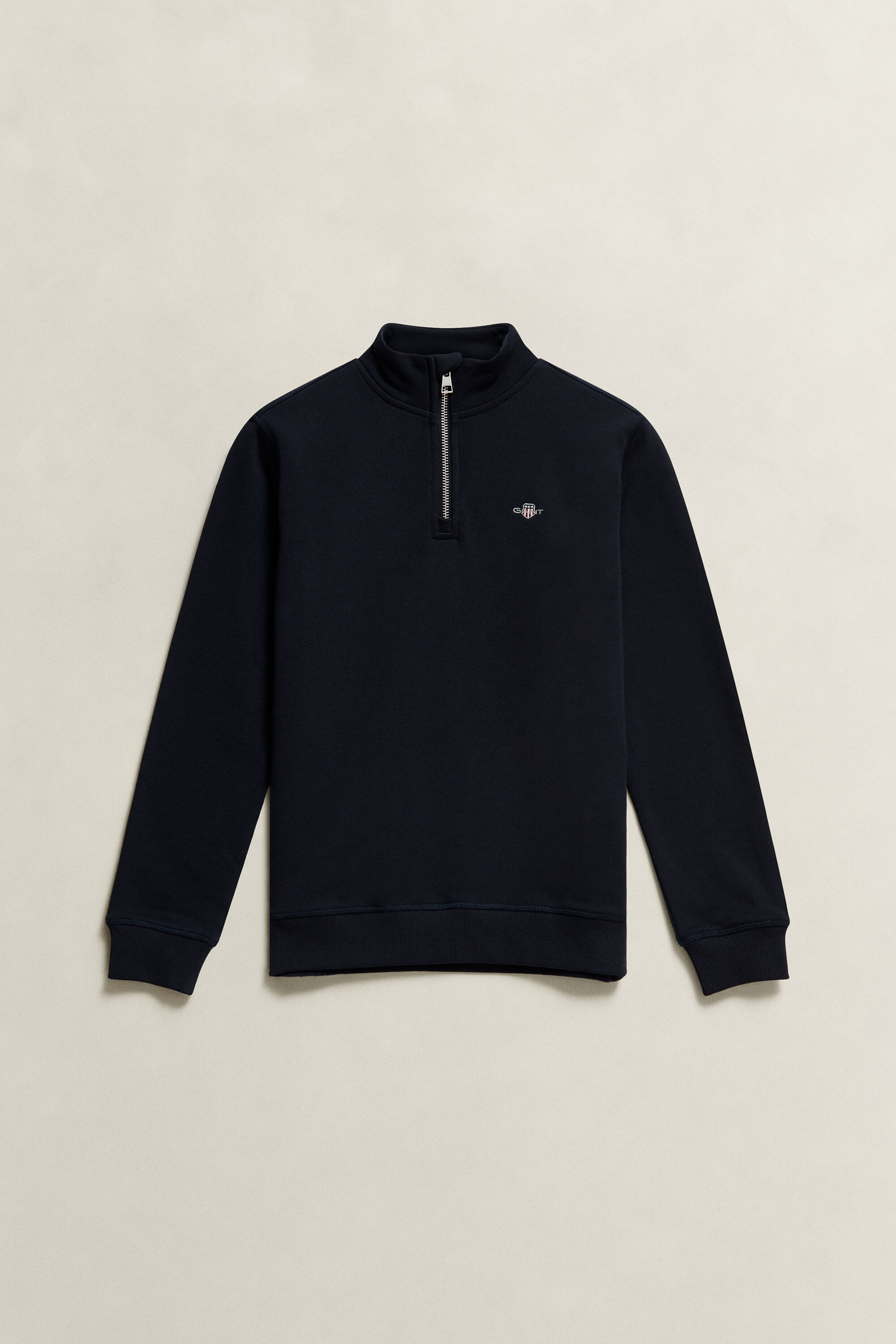 Teen Boys sweatshirt med half-zip och sköldemblem