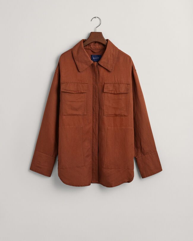 Skjortjacka i linne och viskos