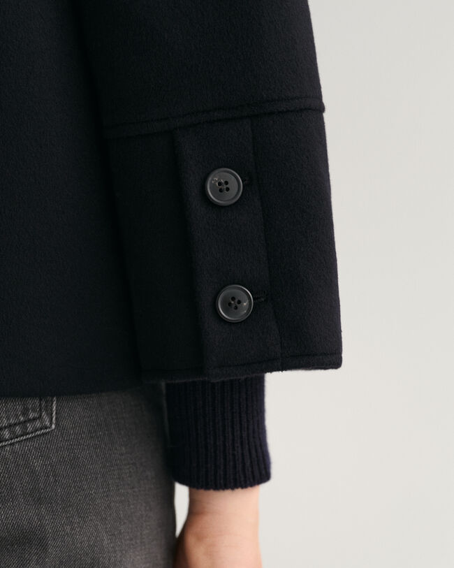 Cropped jacka i ullblandning