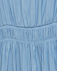 Flounce klänning med puffärm