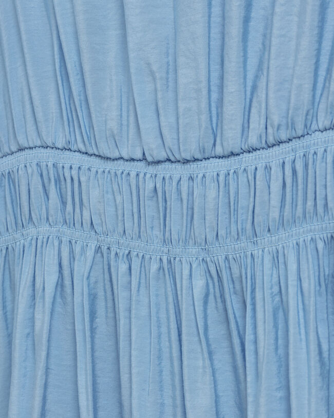 Flounce klänning med puffärm