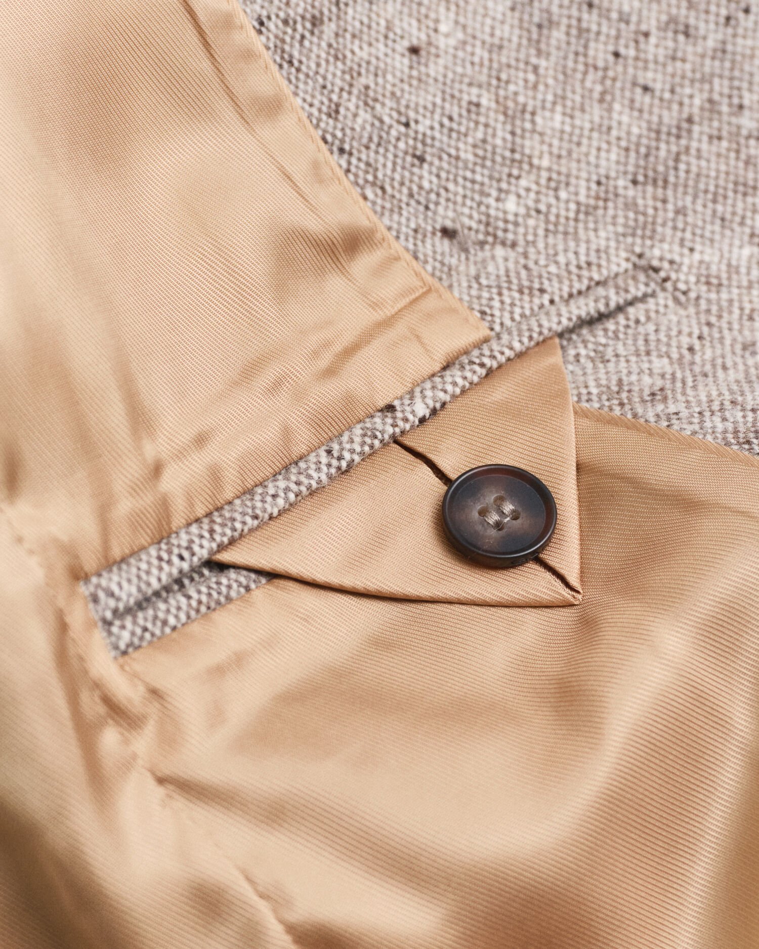 Regular fit kavaj i ull med textur