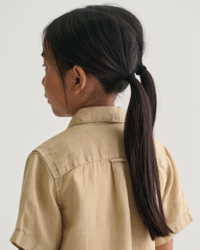 Kids kort&auml;rmad linneskjorta