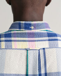 Regular fit madrasrutig skjorta i b&auml;ckeb&ouml;lja