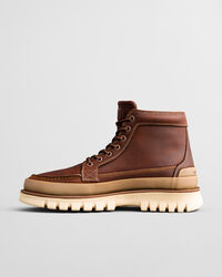 Nebrada medelhöga läderboots