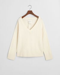 V-ringad tr&ouml;ja med fiskbensm&ouml;nster