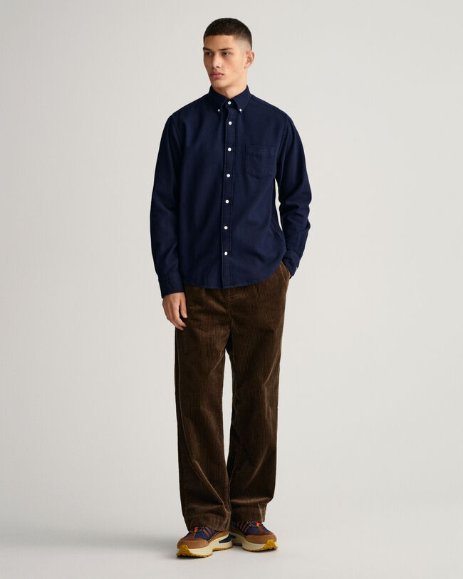 Regular fit fiskbensm&ouml;nstrad skjorta