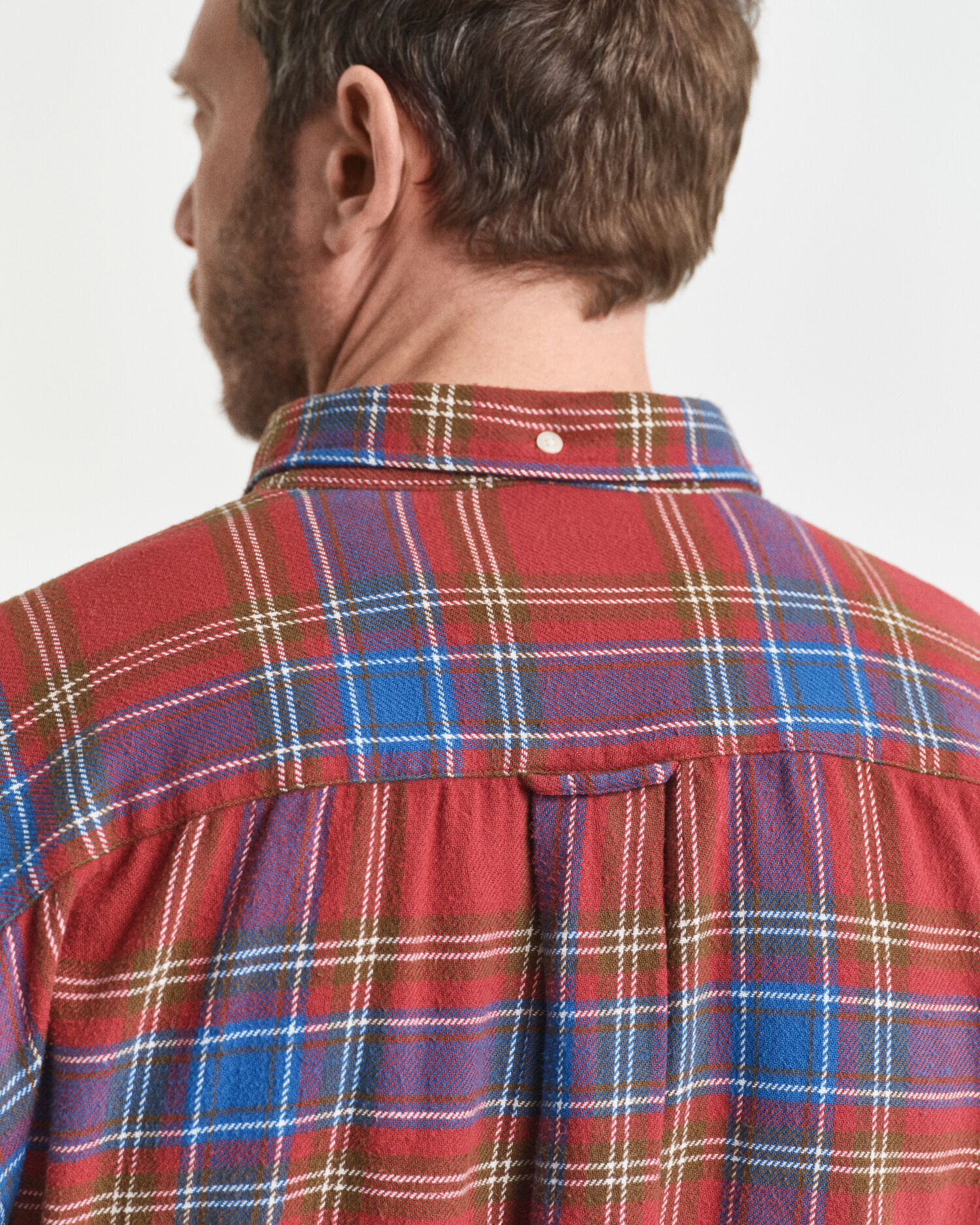 Relaxed fit rutig twillskjorta