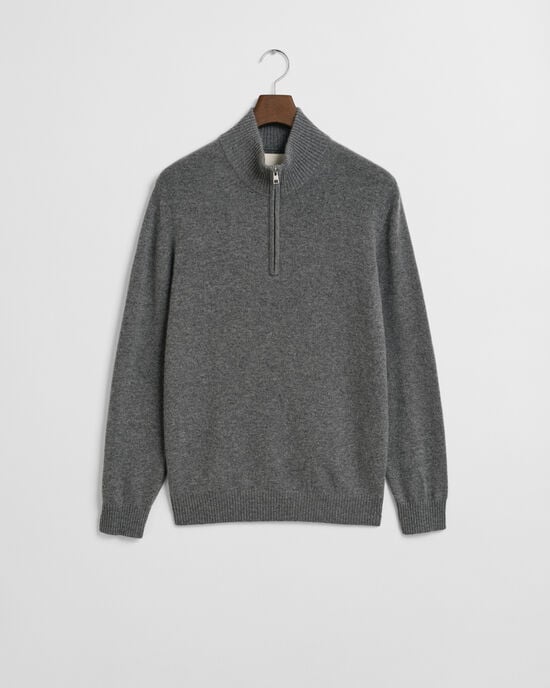 Kashmirtröja med half-zip