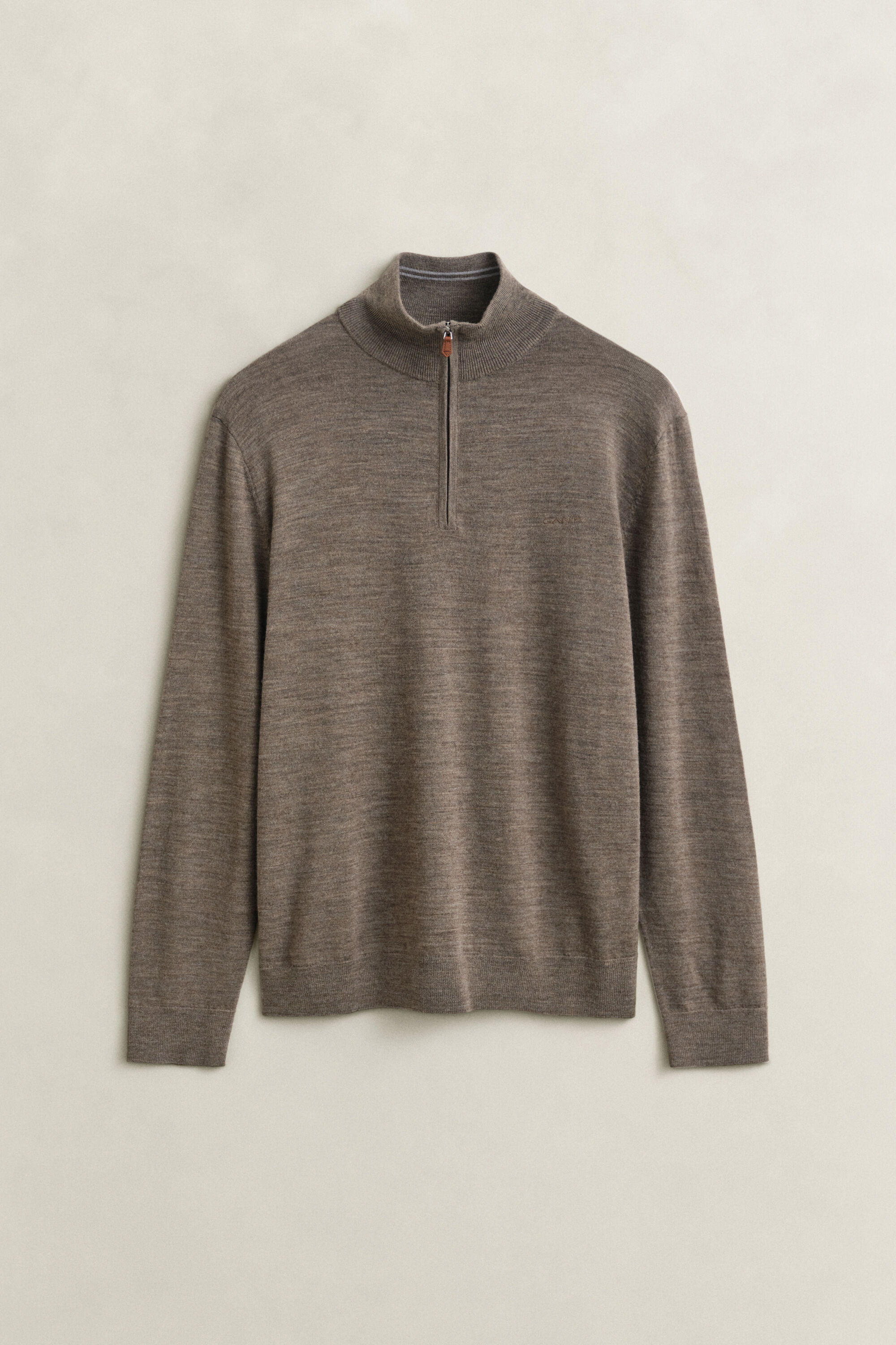 Tröja med half-zip i merinoull