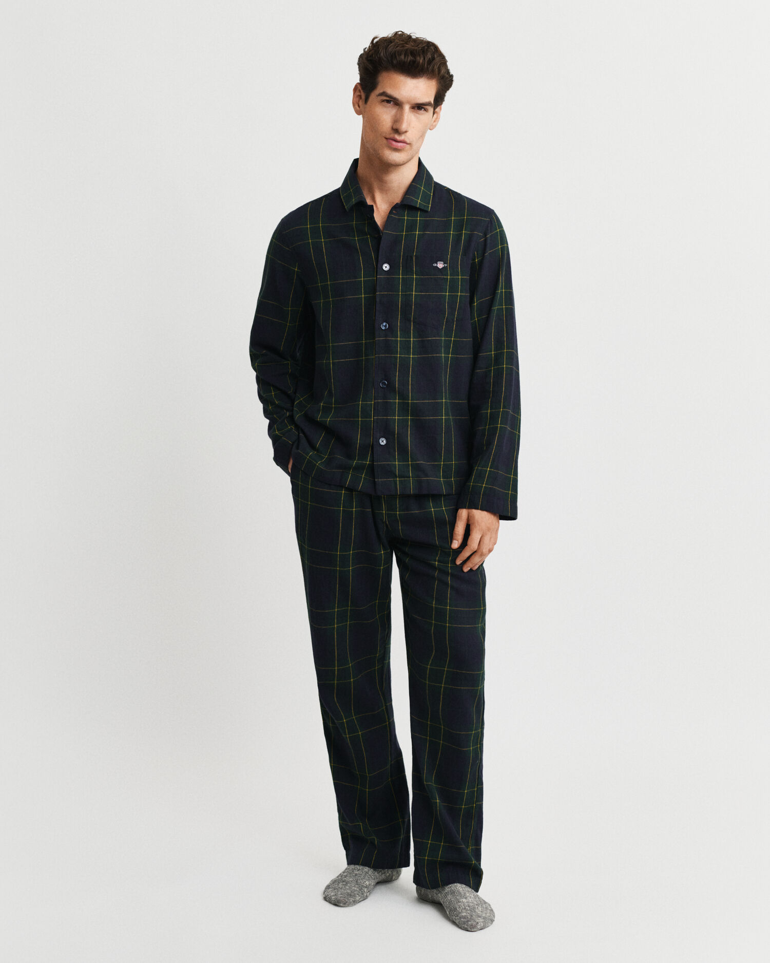 Rutig flanellpyjamas i presentförpackning