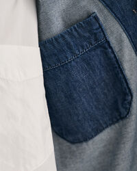 Skjortjacka i chambraybomull