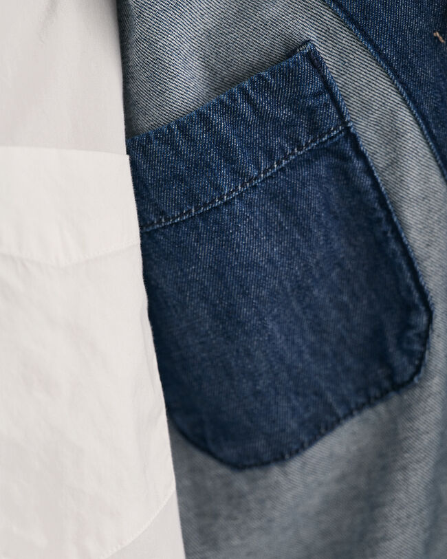 Skjortjacka i chambraybomull