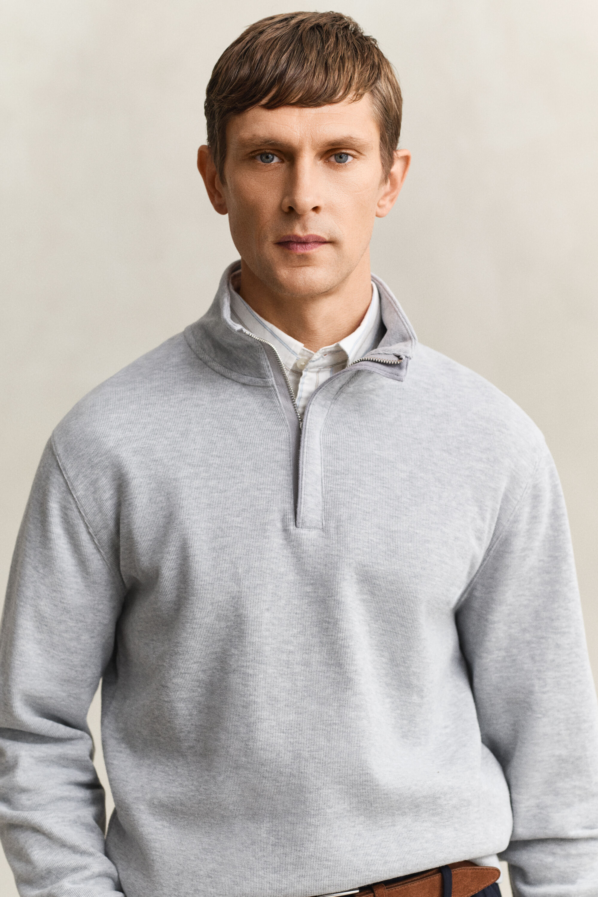 Sacker Rib sweatshirt med half-zip