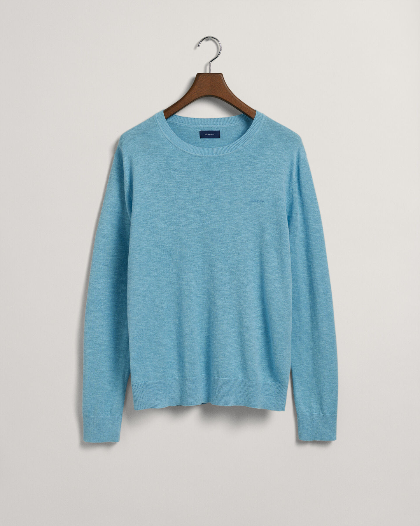 Crew neck tr&ouml;ja i bomull och linne