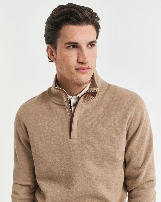 Sacker Rib sweatshirt med half-zip