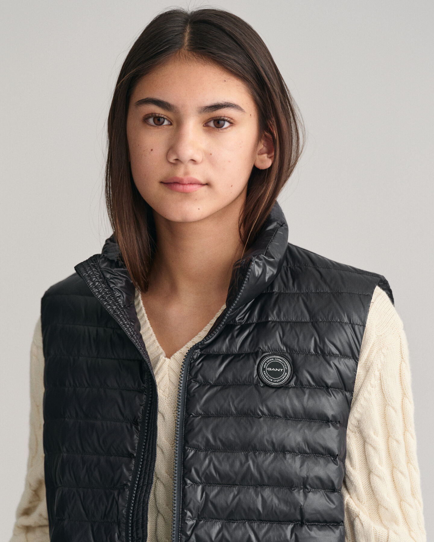 Teens tunn vadderad dunv&auml;st med glans