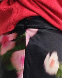 Blommig A-linjeformad midikjol