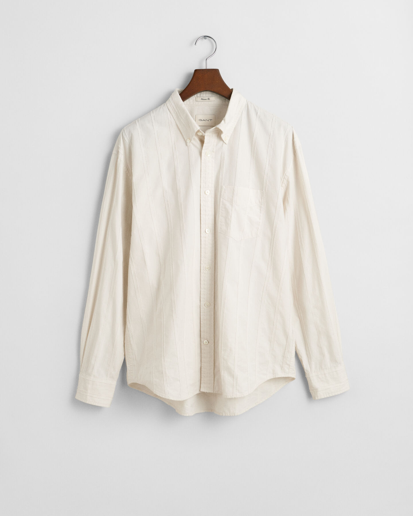 Relaxed fit randig skjorta med struktur