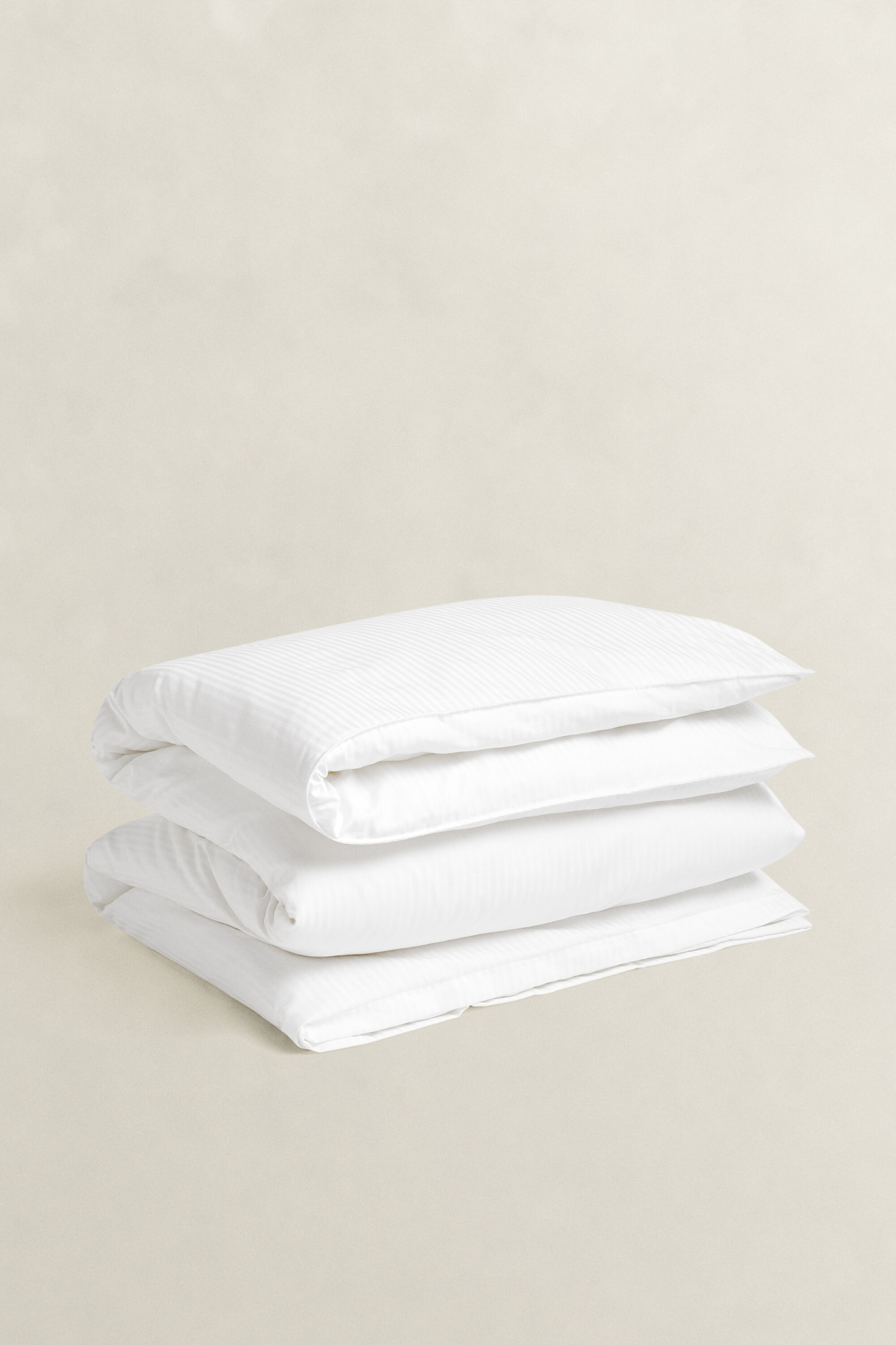 Sateen randigt påslakan, enkel
