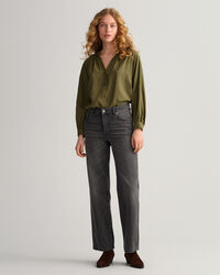 Blus med st&aring;krage