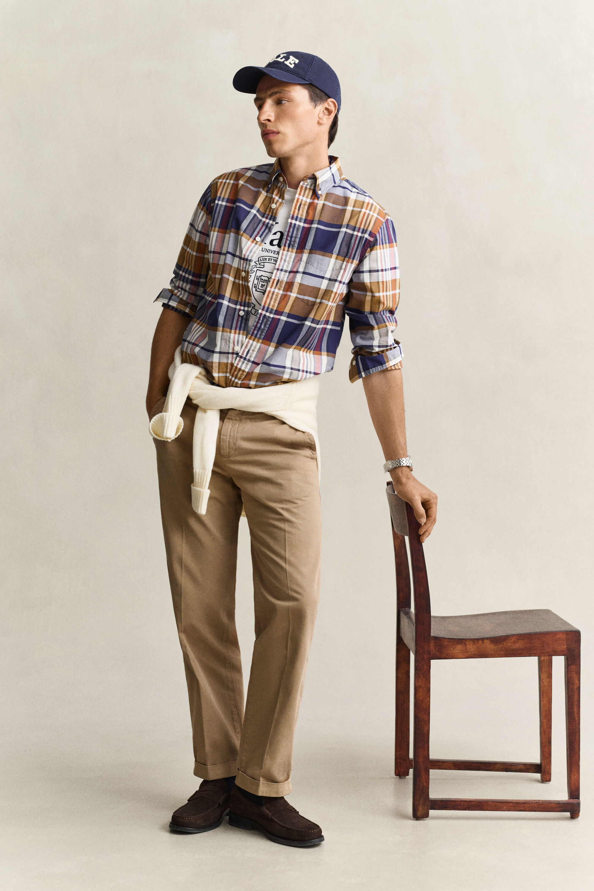 Gant x Yale rutig poplinskjorta
