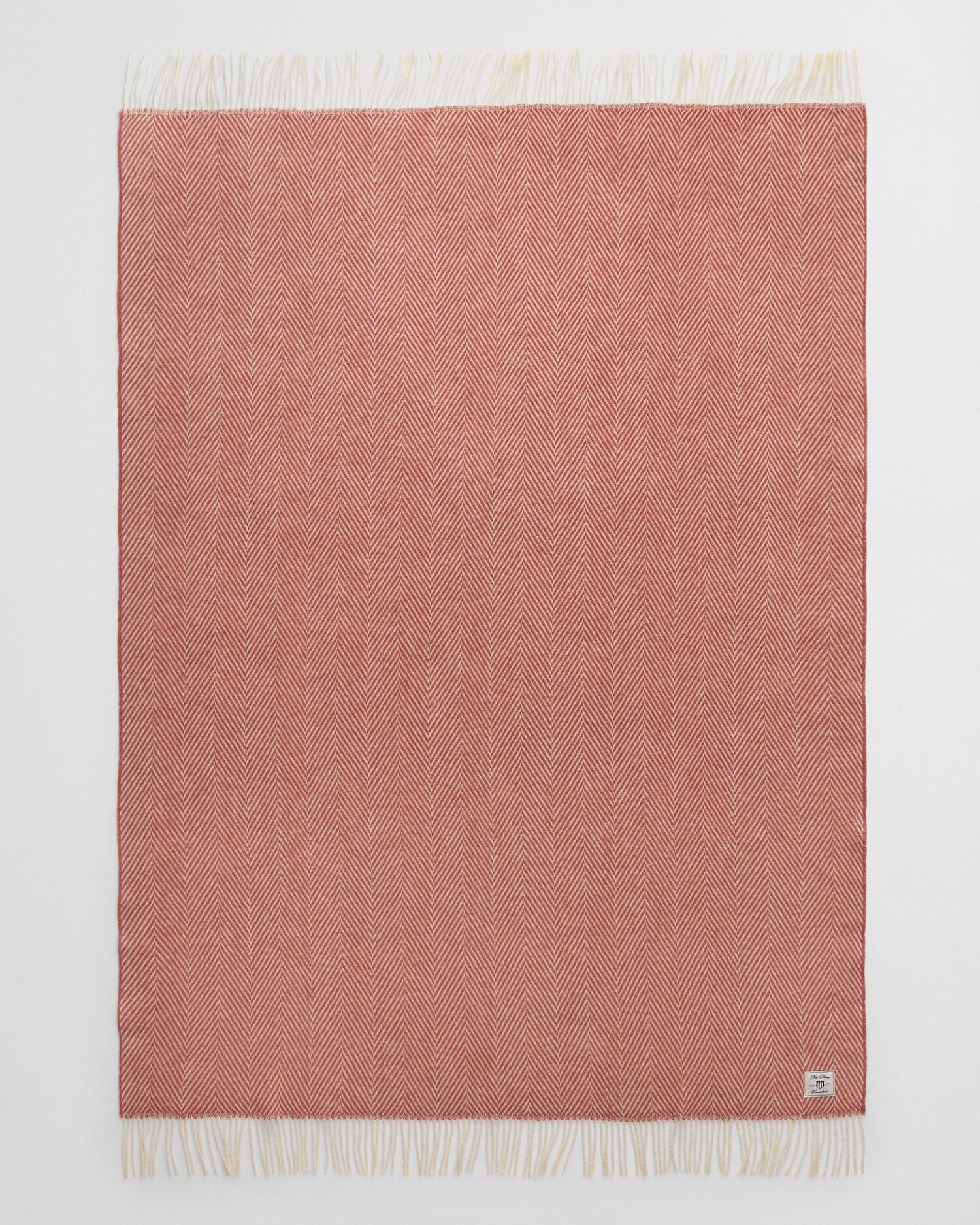 Fiskbensmönstrad yllepläd