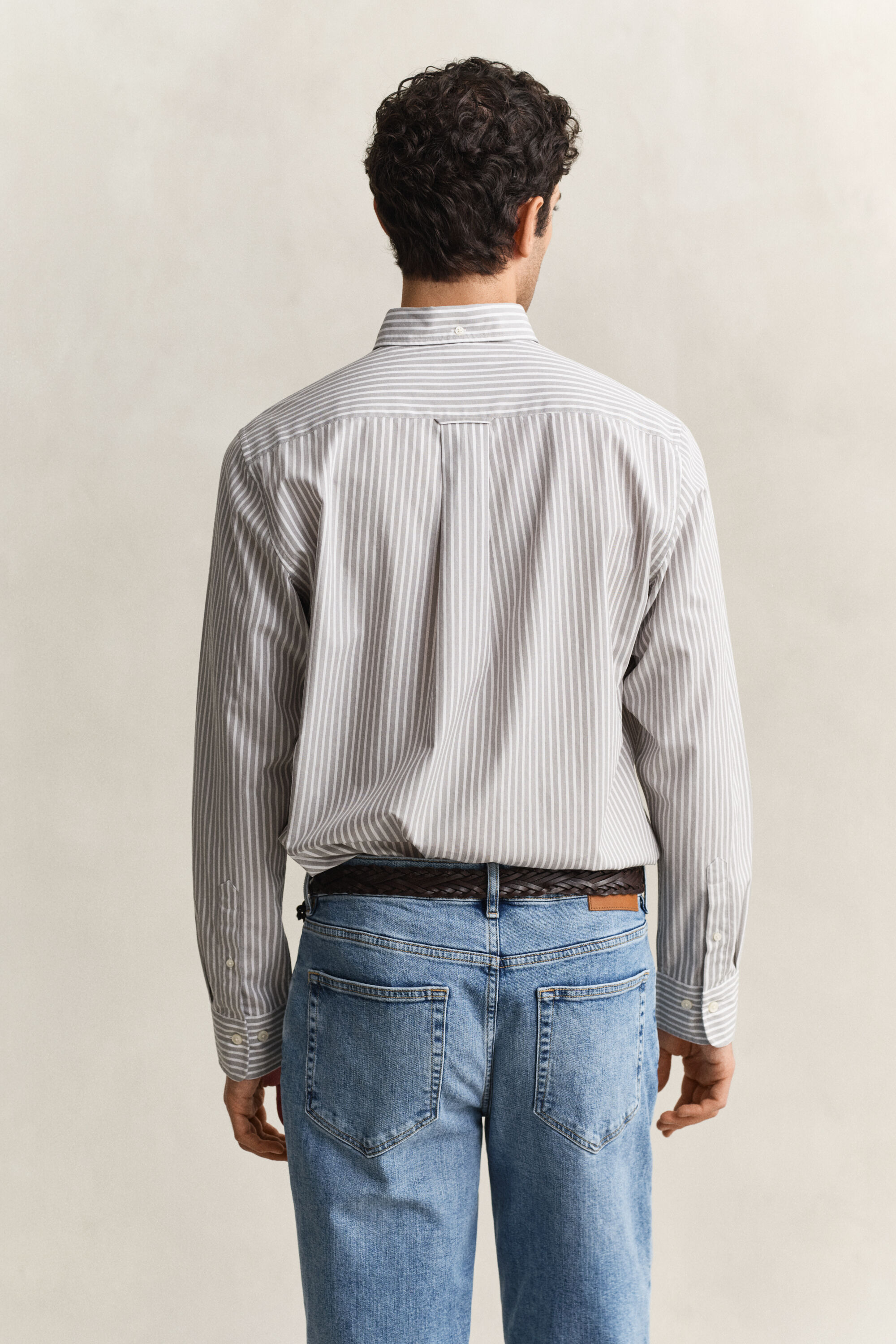 Randig klassisk poplinskjorta