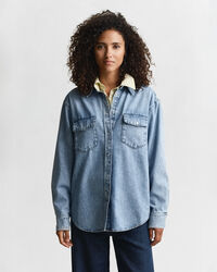 Relaxed fit denimskjorta