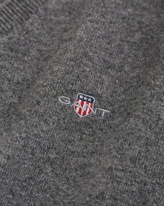 V-ringad tröja i superfin lammull