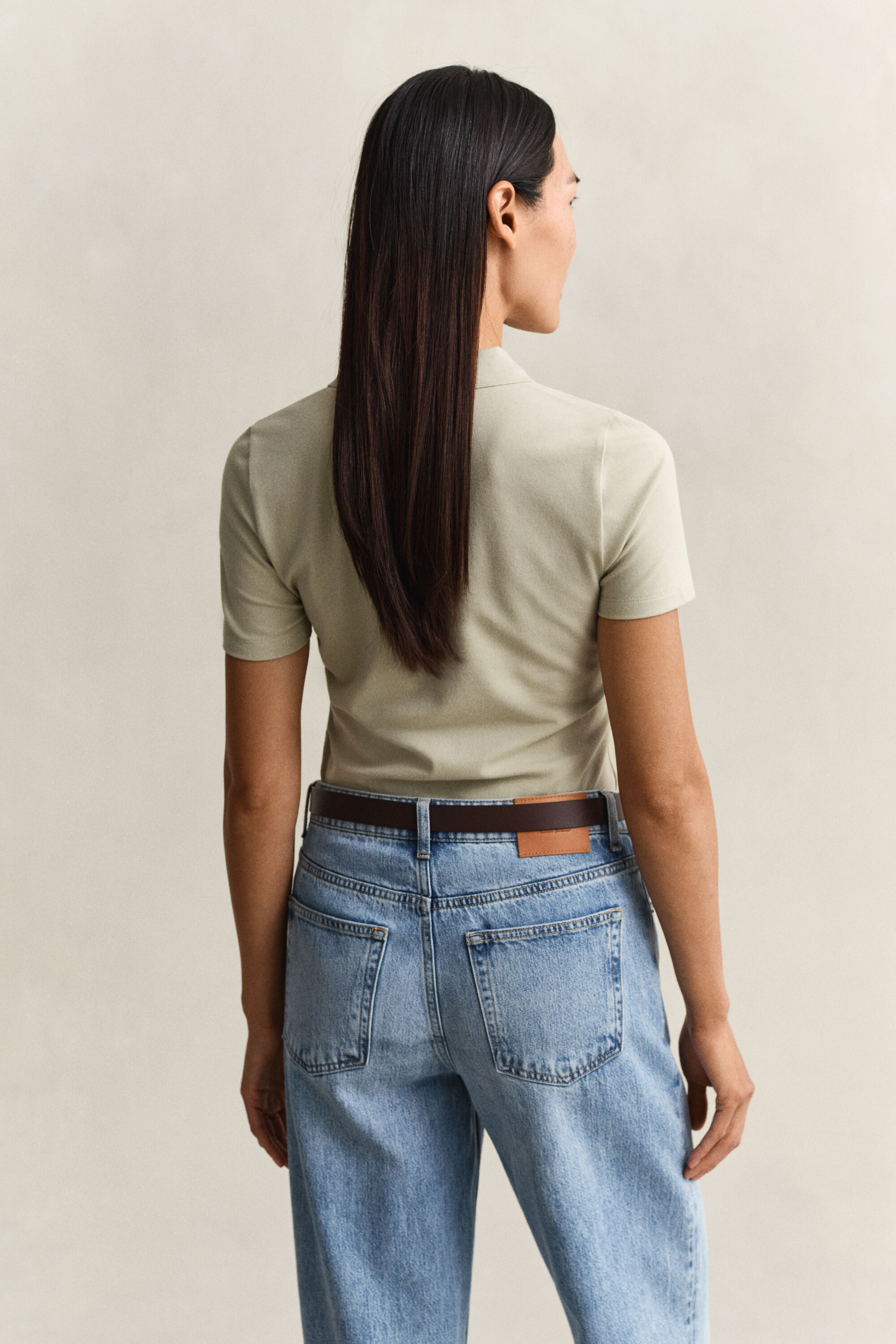 Slim fit pikétröja