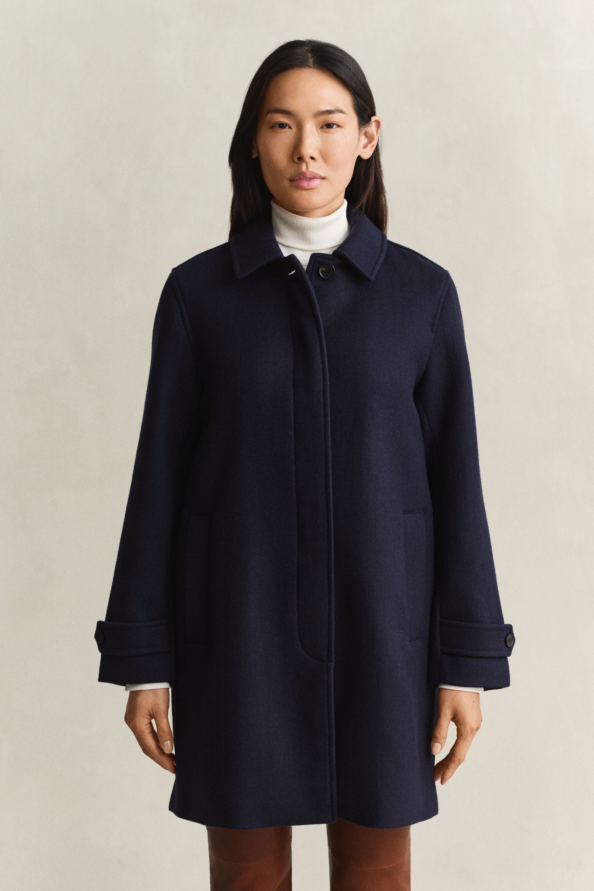 Car Coat i ullblandning
