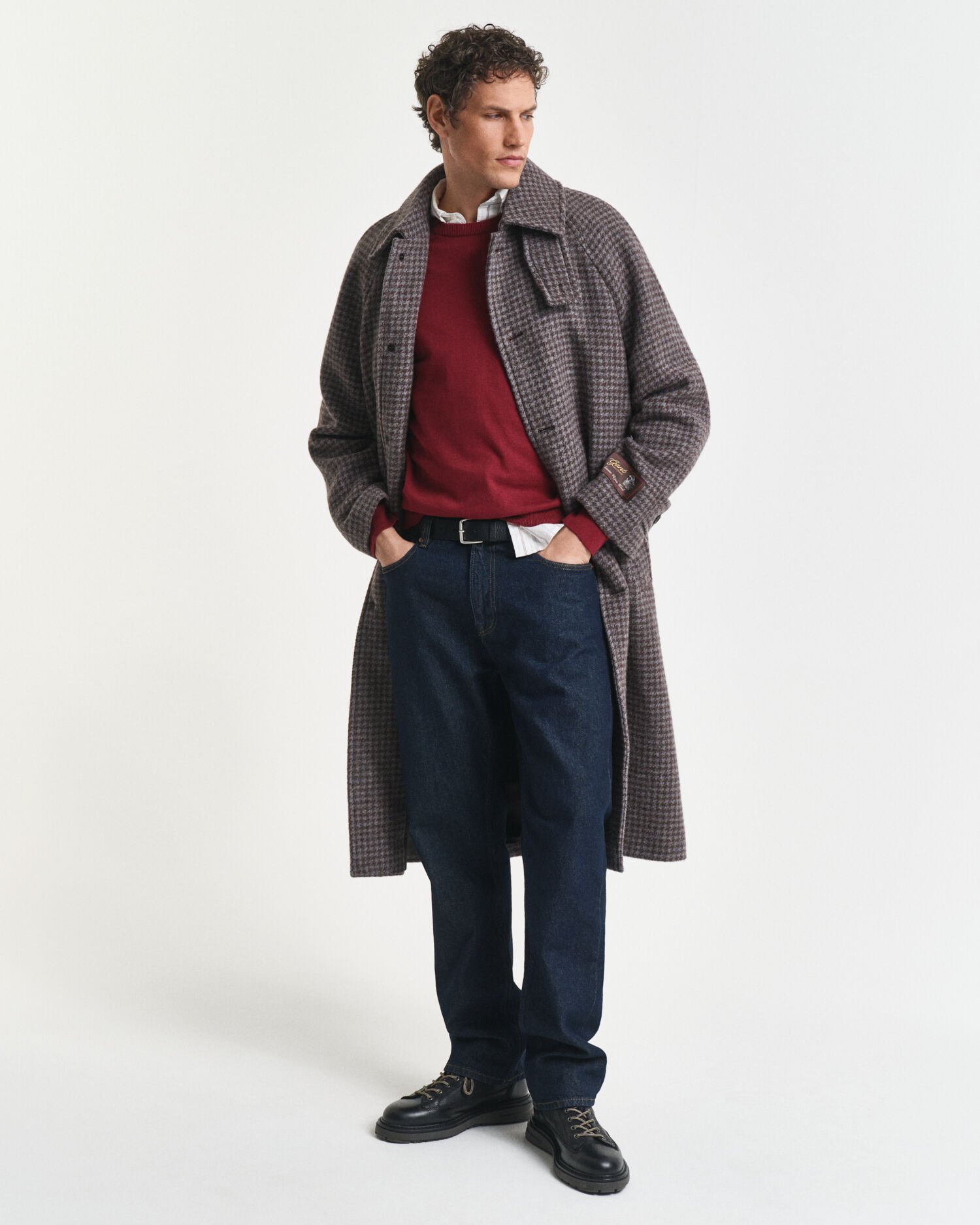 Rundhalsad tröja i bomull