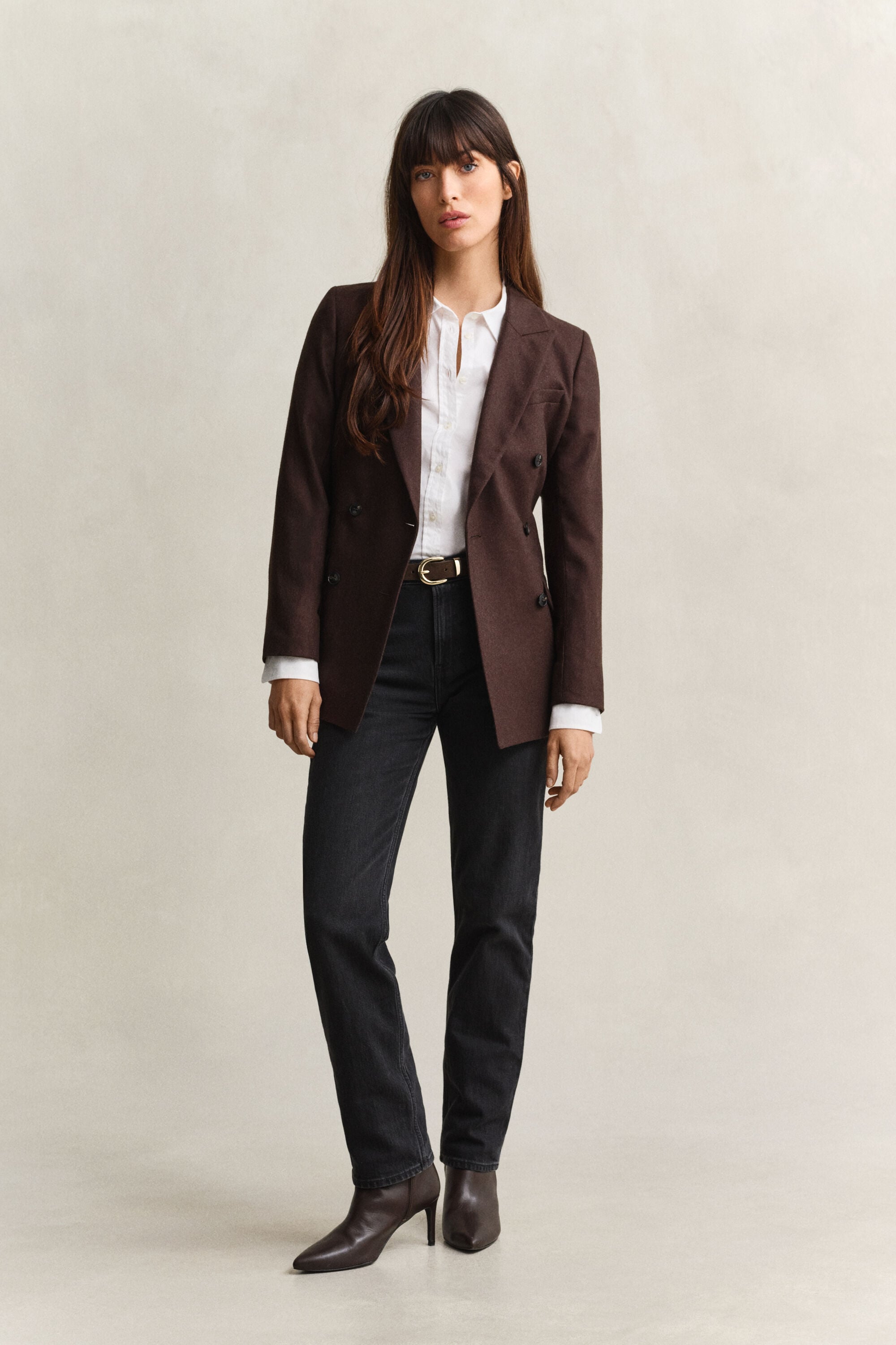 Klassisk slim fit oxfordskjorta med stretch