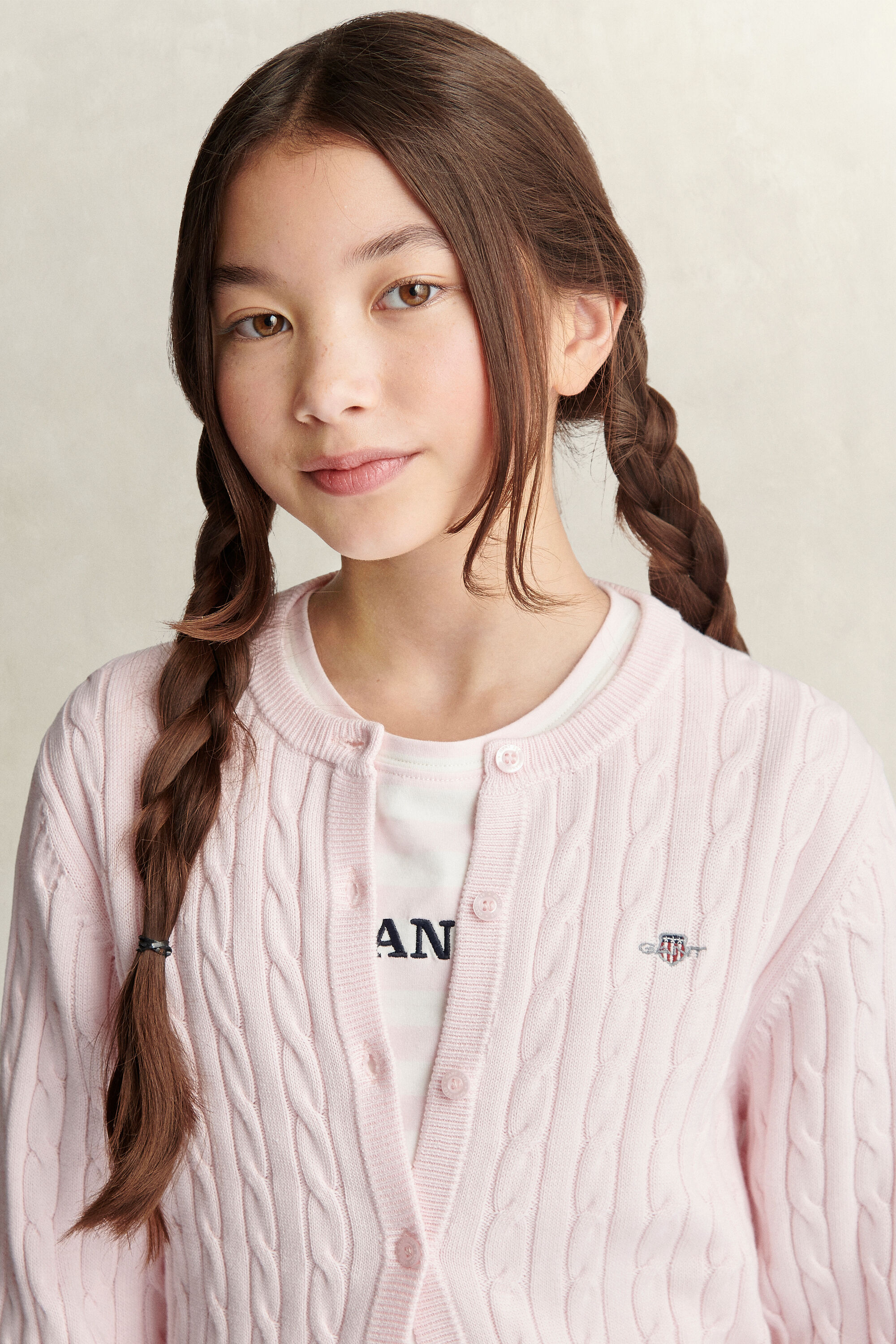 Teen Girls kabelstickad kofta