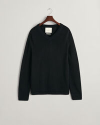 V-ringad tr&ouml;ja i linneblandning