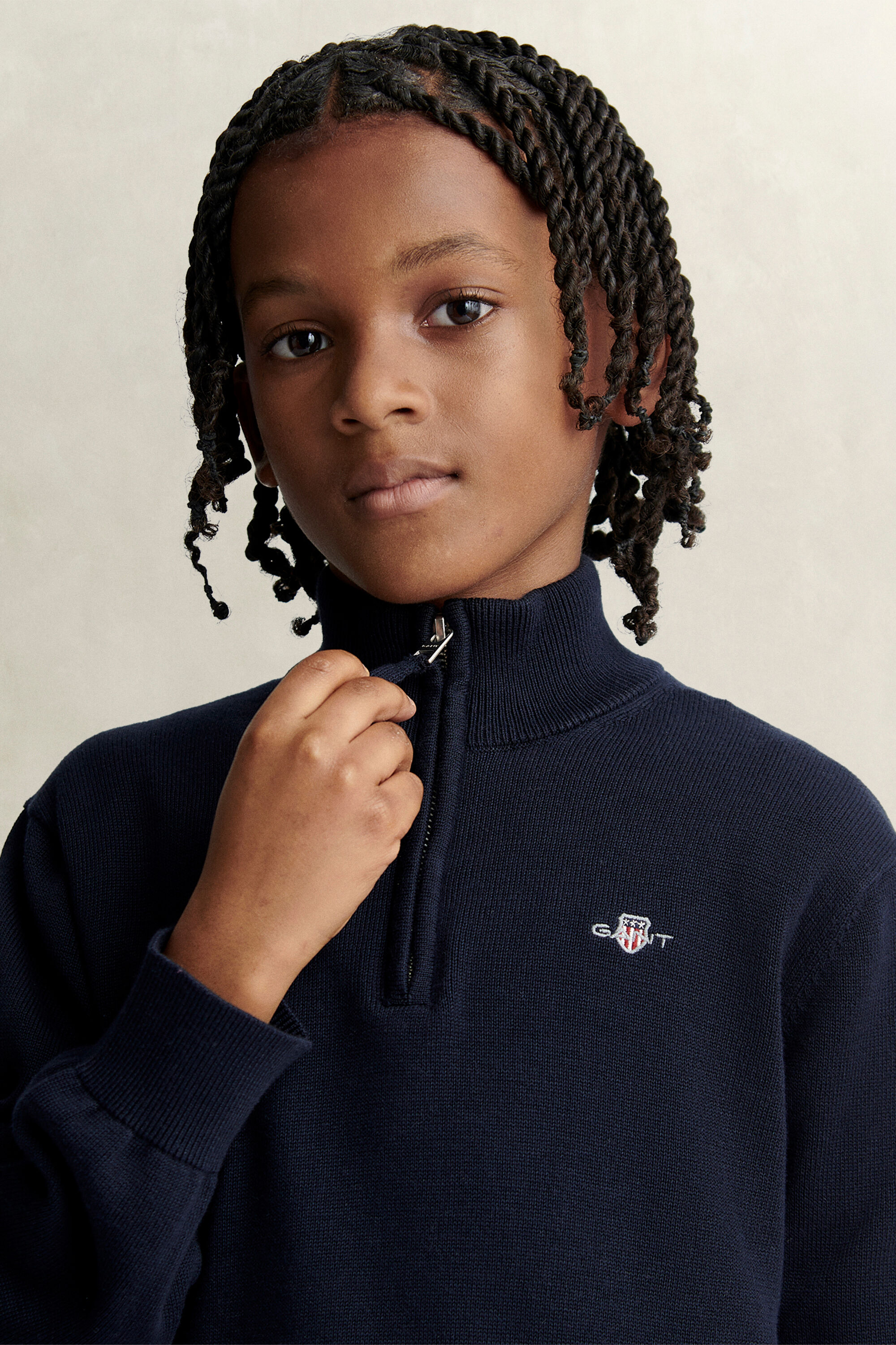 Teen Boys Shield tröja med half-zip