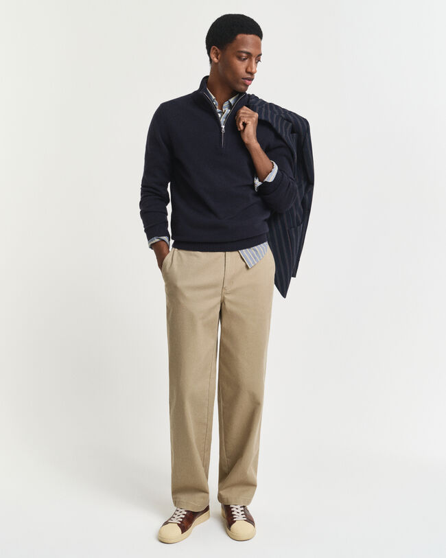 Kashmirtröja med half-zip