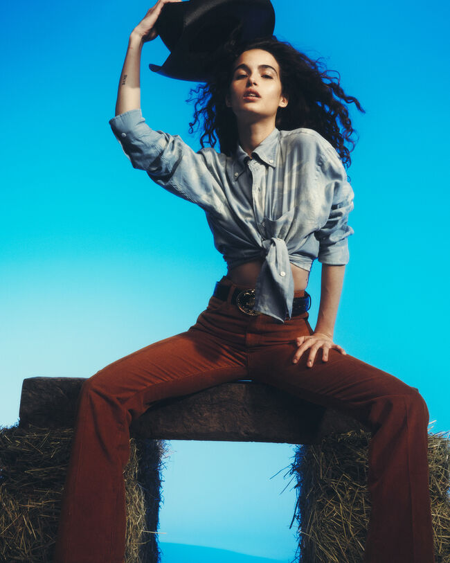 Wrangler x GANT relaxed fit blekt skjorta