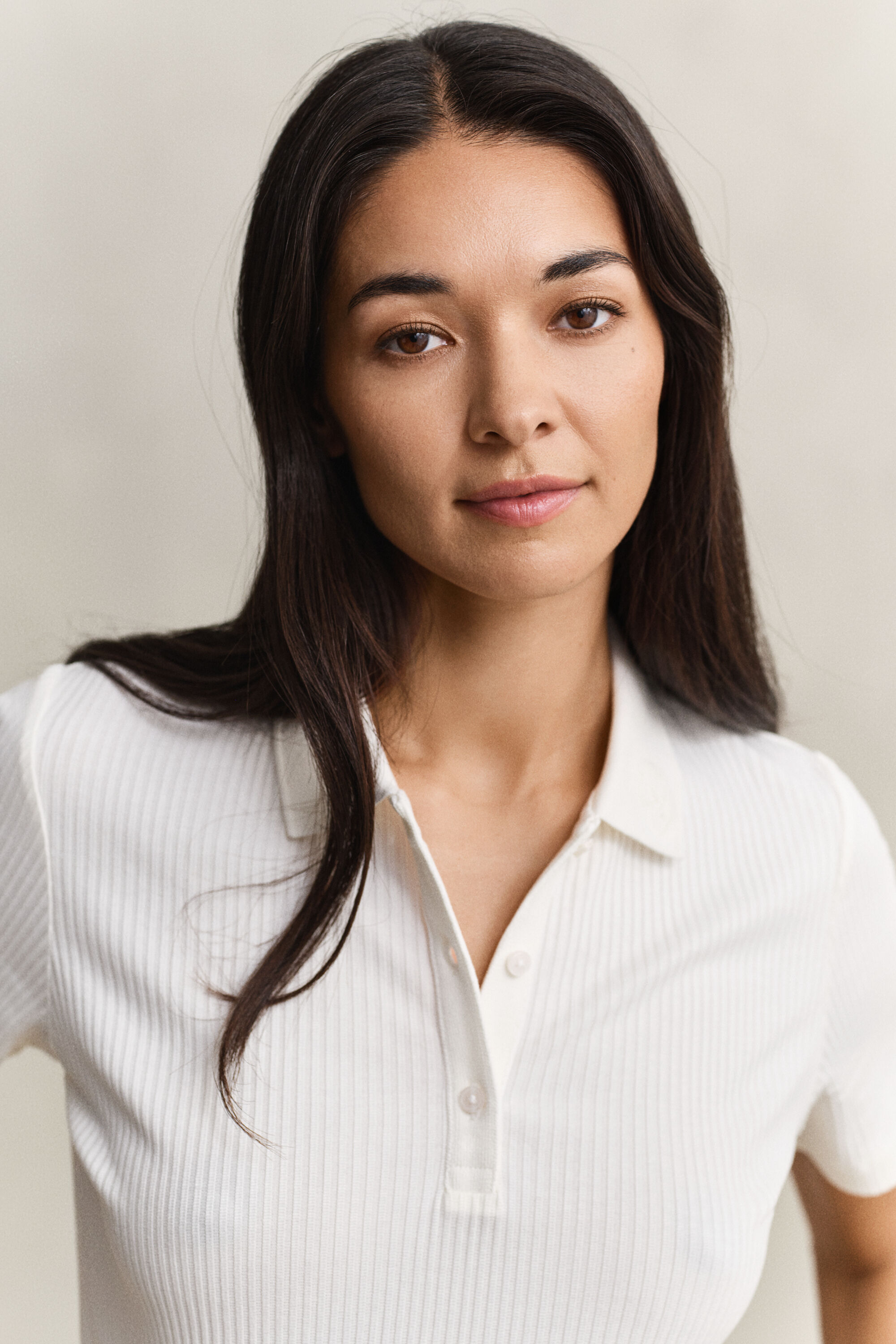 Ribbstickad pikétröja