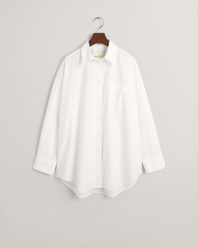 Oversized poplinskjorta