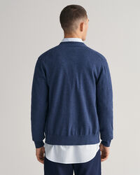 Classic bomullscardigan med V-ringning