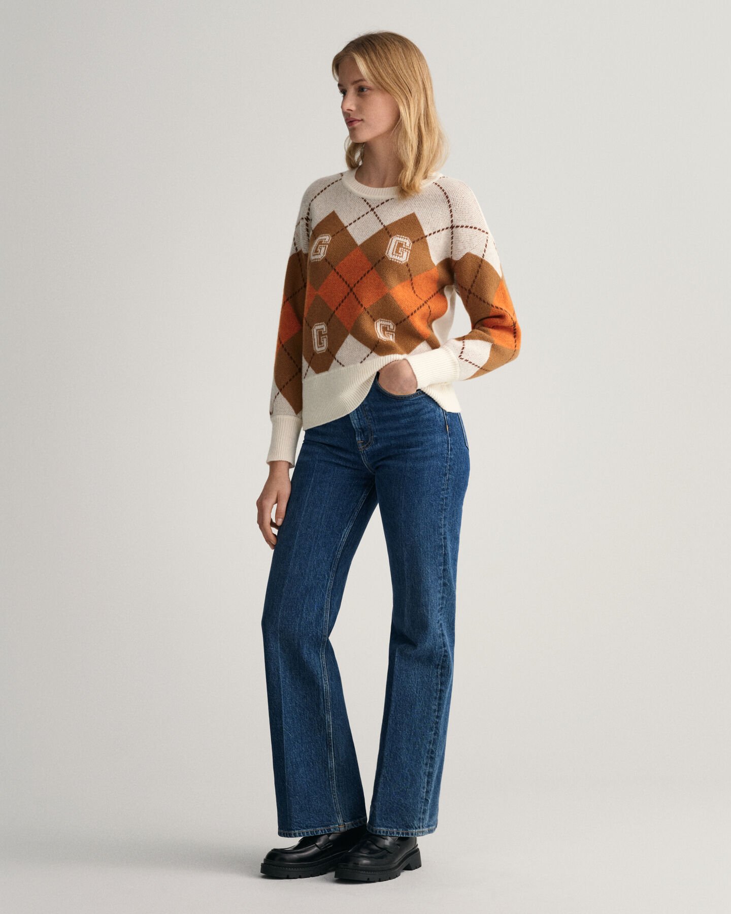 Argyle crew neck tr&ouml;ja