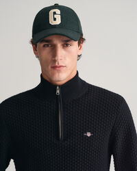 Half-zip bomullstr&ouml;ja med struktur