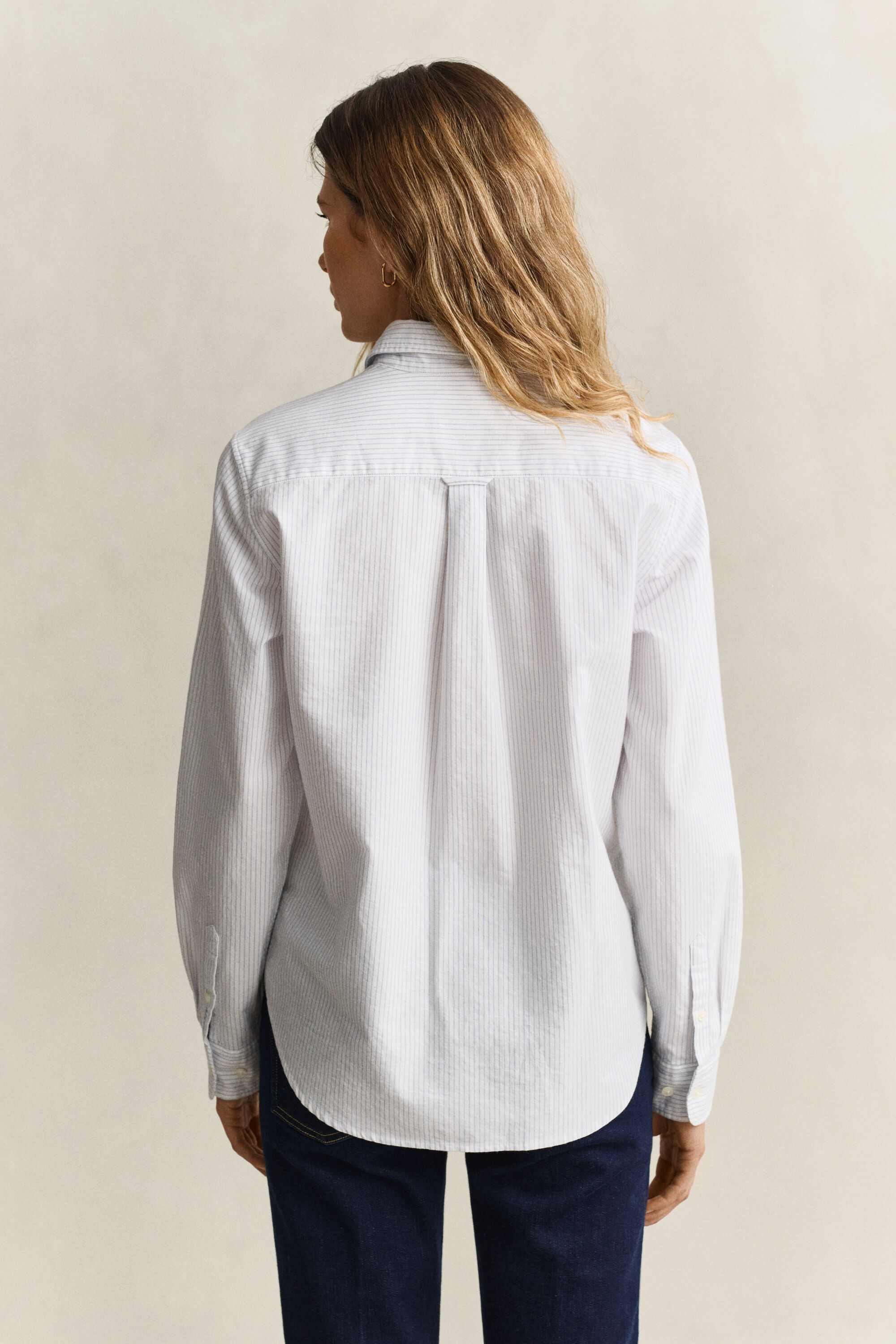 Gant x Yale randig oxfordskjorta.