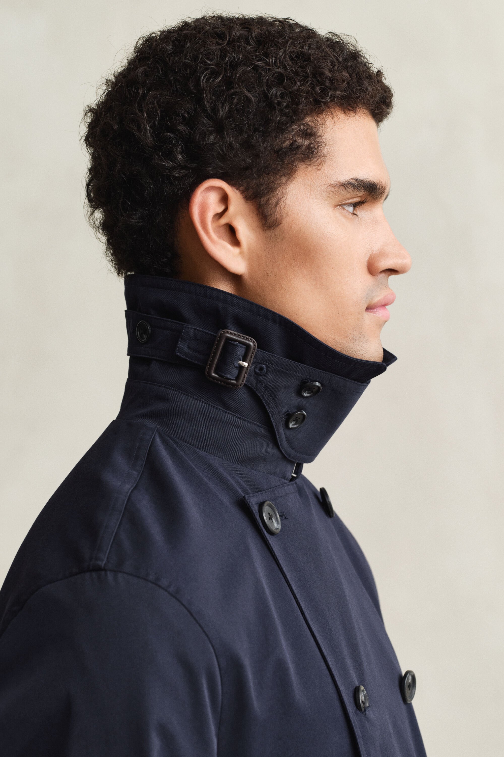 Trenchcoat i bomullsblandning