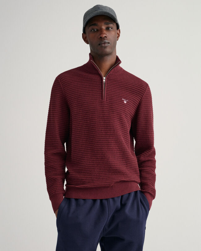 Half-zip bomullstr&ouml;ja