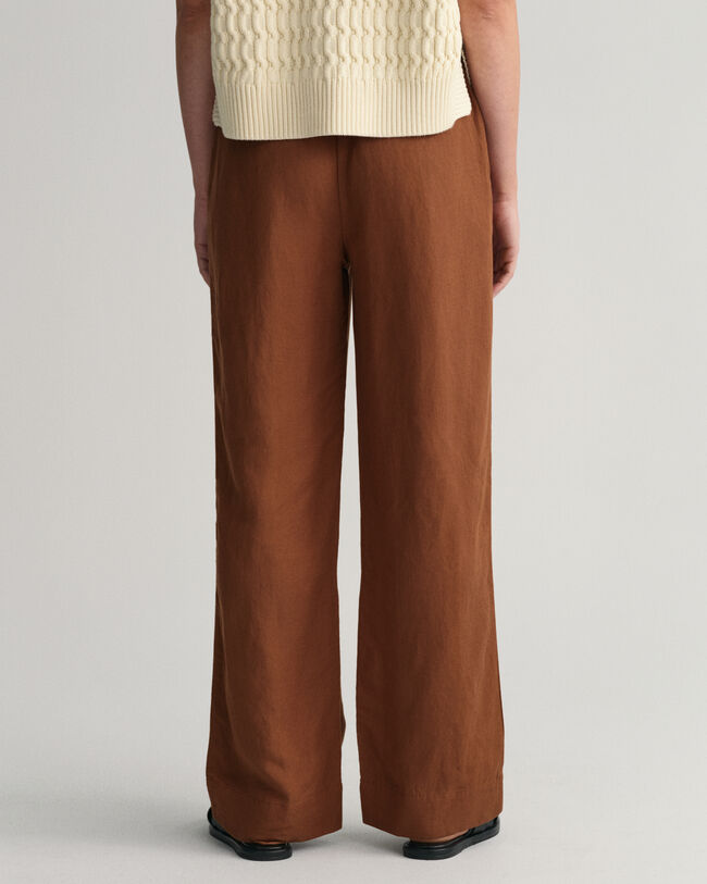 Dra-på-byxor i linne och viskos