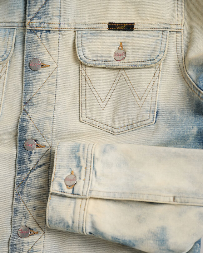 Wrangler x GANT blekt jeansjacka